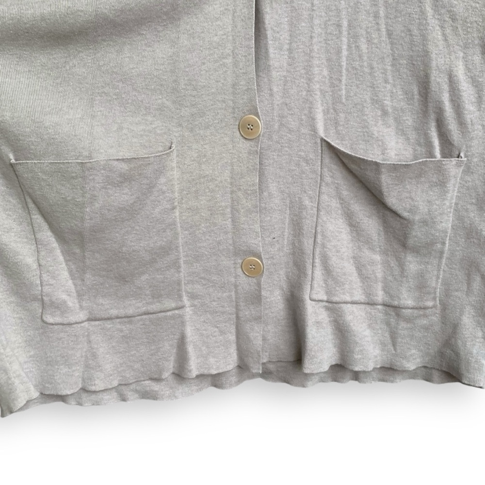 Eileen Fisher Cardigan L Pearl Cotton Silk Blend - Picture 7 of 13